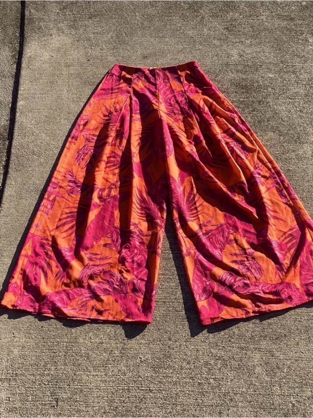 Flying Tomato Orange & Magenta Tropical Print Pants